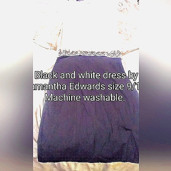 Black skirt white lace attached to bodice - Picture 1 of 5